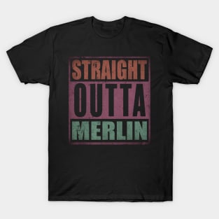 Merlin Quotes Name Vintage Styles Birthday 70s 80s 90s T-Shirt